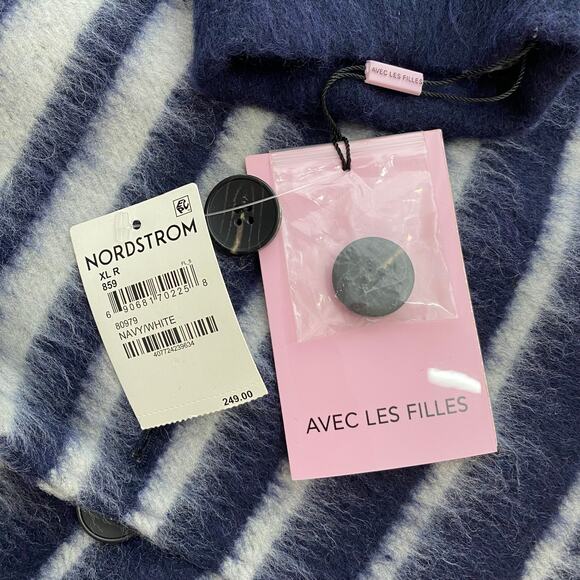 Avec Les Filles NWT Grey Wool-Blend Ombre Oversized Coat Women’s XL - Picture 11 of 11